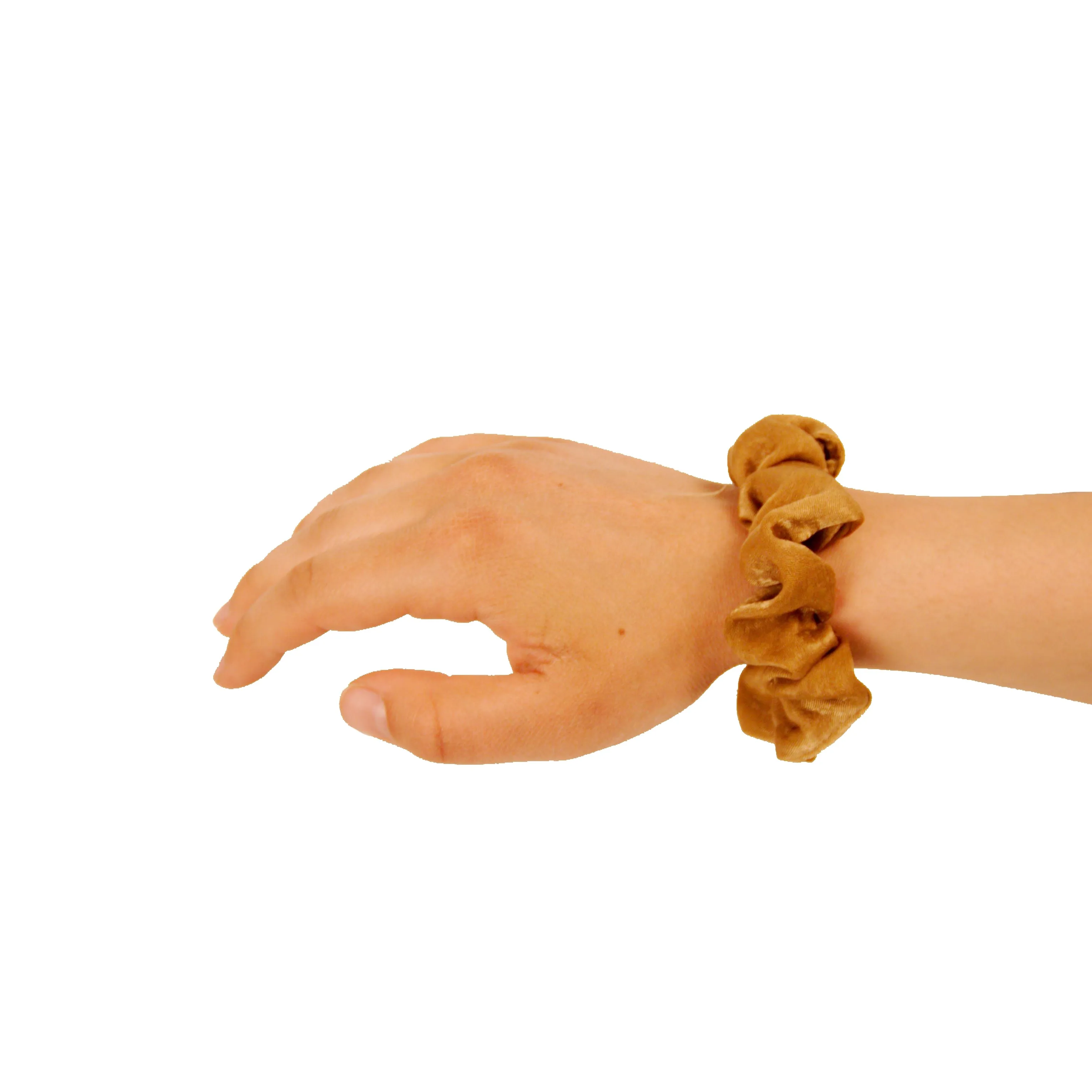 Amelia Beauty | 3in Brown Crepe Scrunchies | Soft, Gentle and Strong Hold | No Snag, No Dents or Creases | 8 Pack