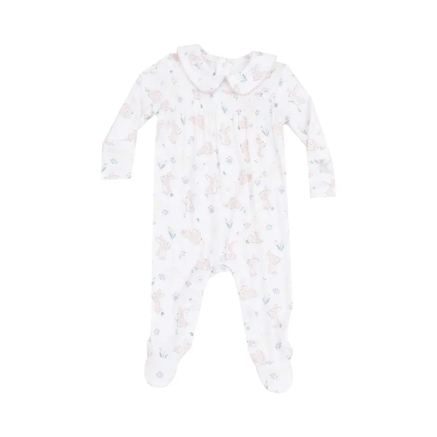 Angel Dear Bunny and Duck Smocked Peter Pan Footie