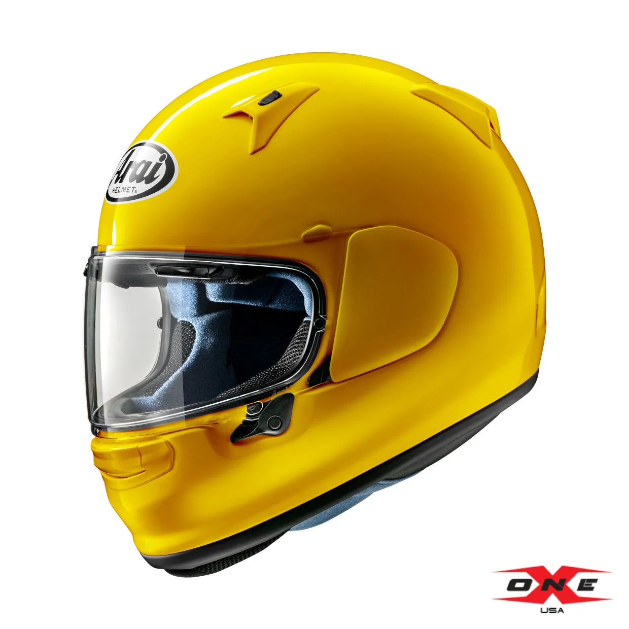 ARAI REGENT-X SOLID HELMET | RED/YELLOW