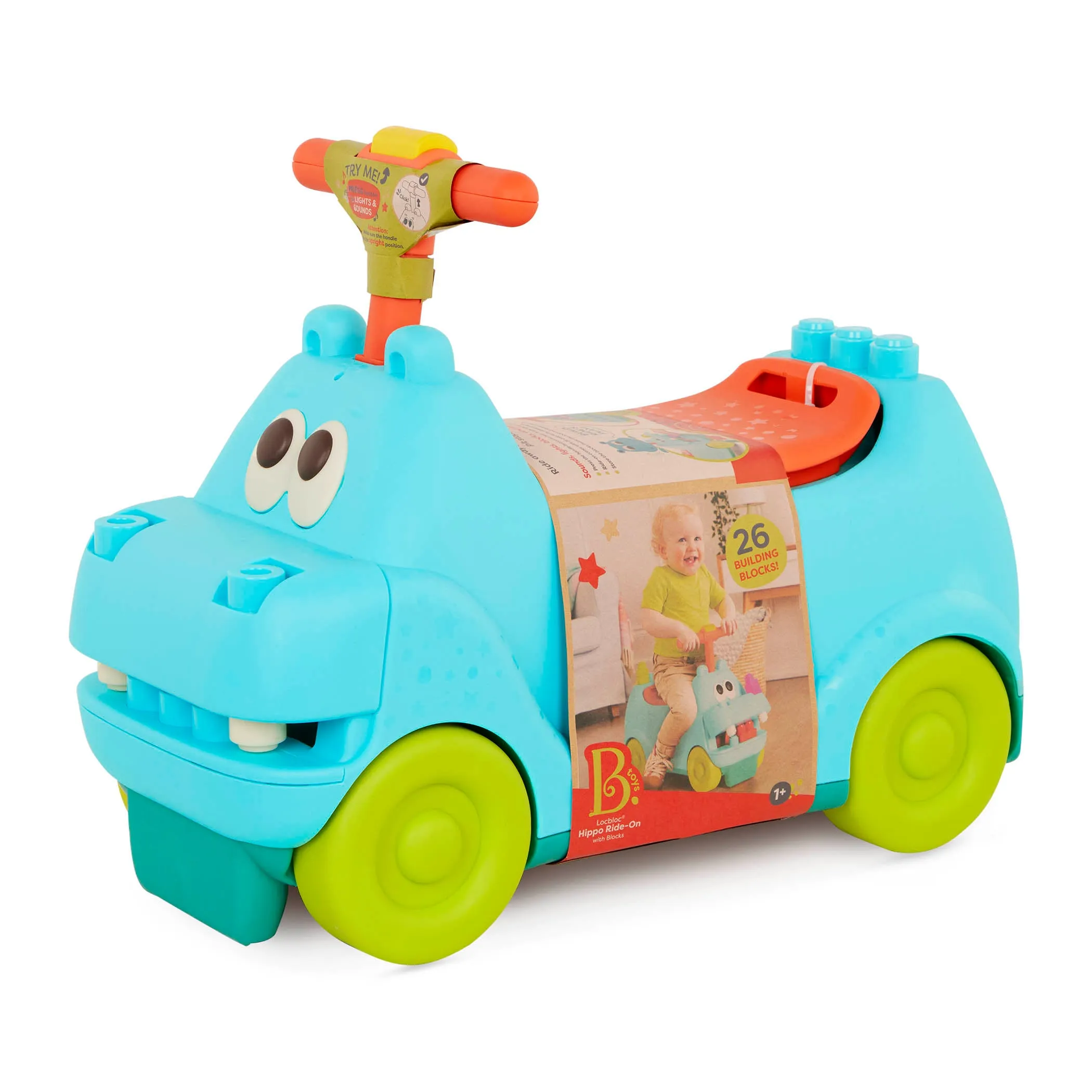 B. Locbloc Hippo Ride-On with Blocks