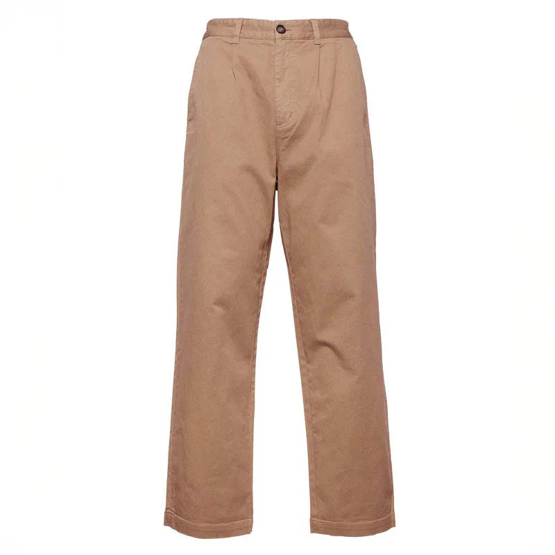BARBOUR Washed Stretch Twill Relaxed Fit Trousers in Stone