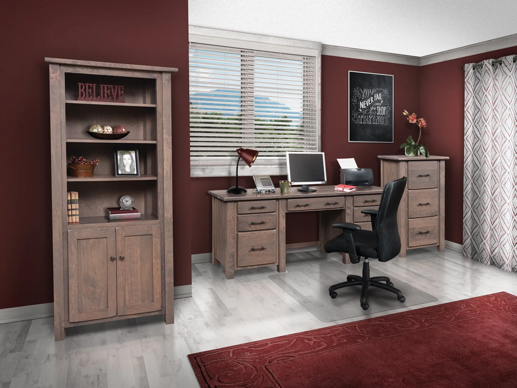 Barn Floor - Amish 3 Drawer File Cabinet