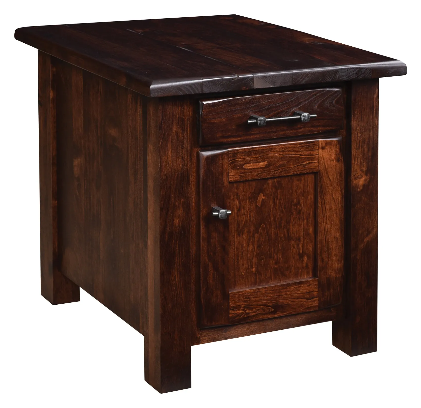 Barn Floor - Amish End Table With Cabinet