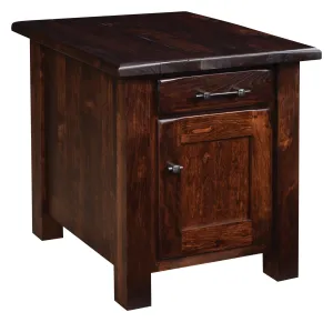 Barn Floor - Amish End Table With Cabinet