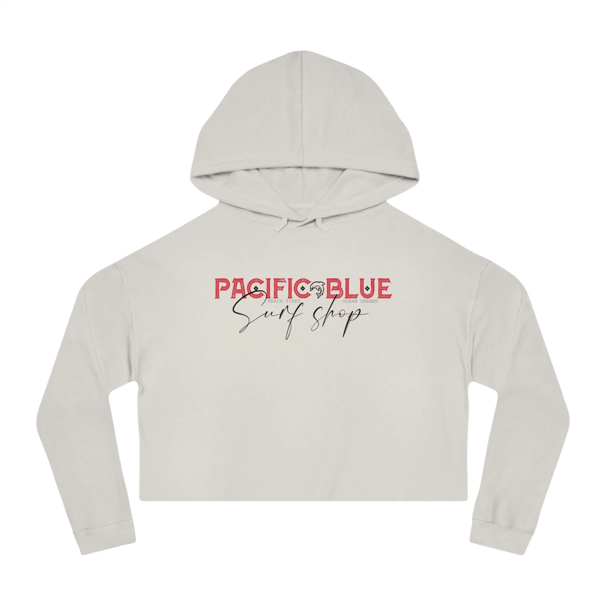 Beach Vibes, Ocean Dreams/ Pacific Blue Surf Shop/ WCI Women’s Cropped Hoodie