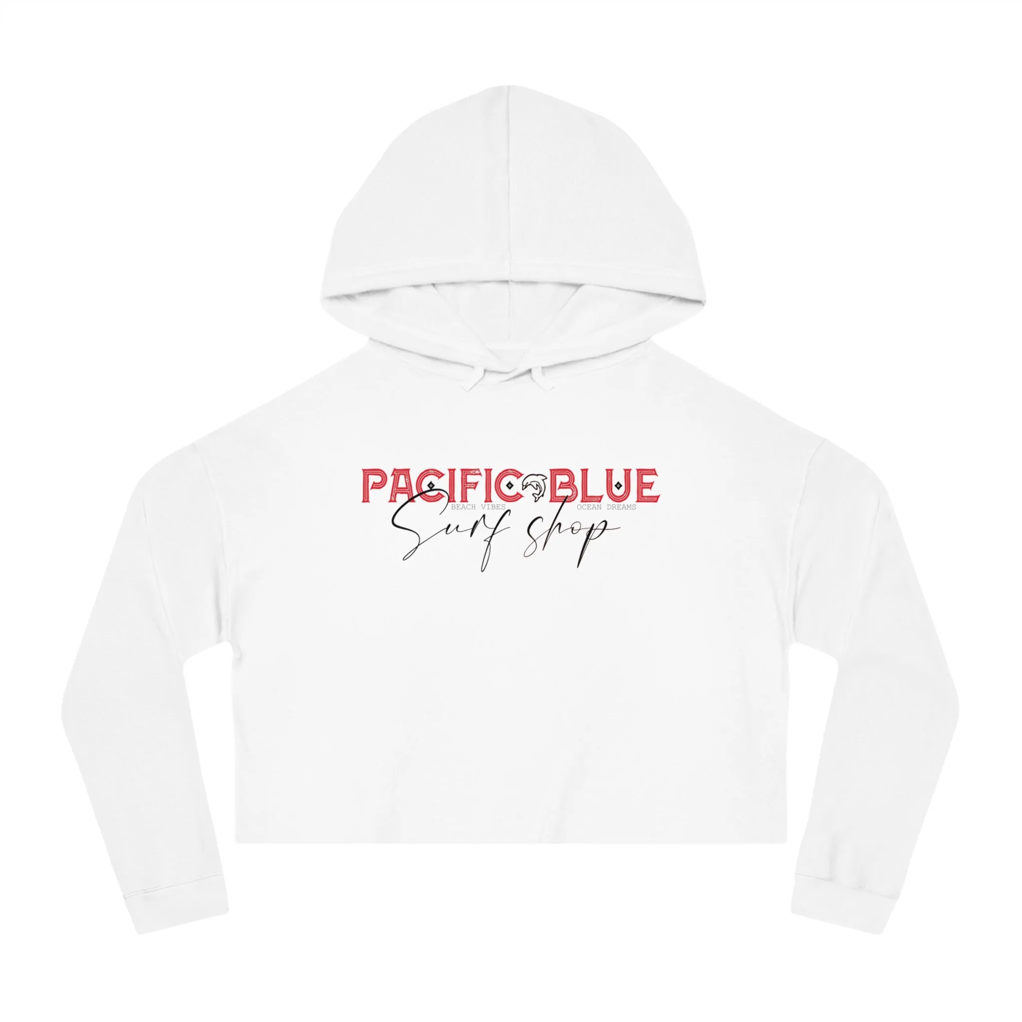 Beach Vibes, Ocean Dreams/ Pacific Blue Surf Shop/ WCI Women’s Cropped Hoodie