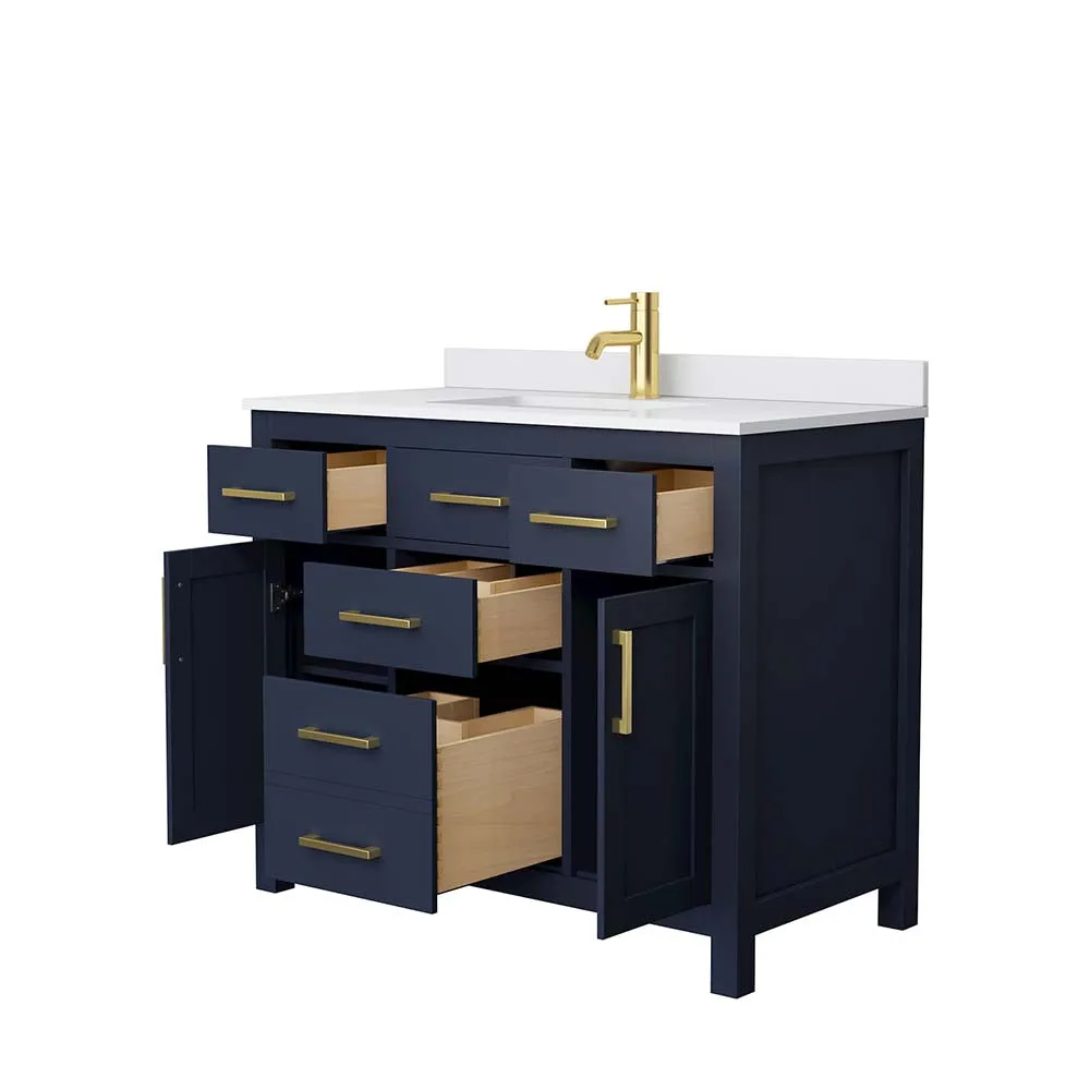Beckett 42 Inch Single Bathroom Vanity in Dark Blue