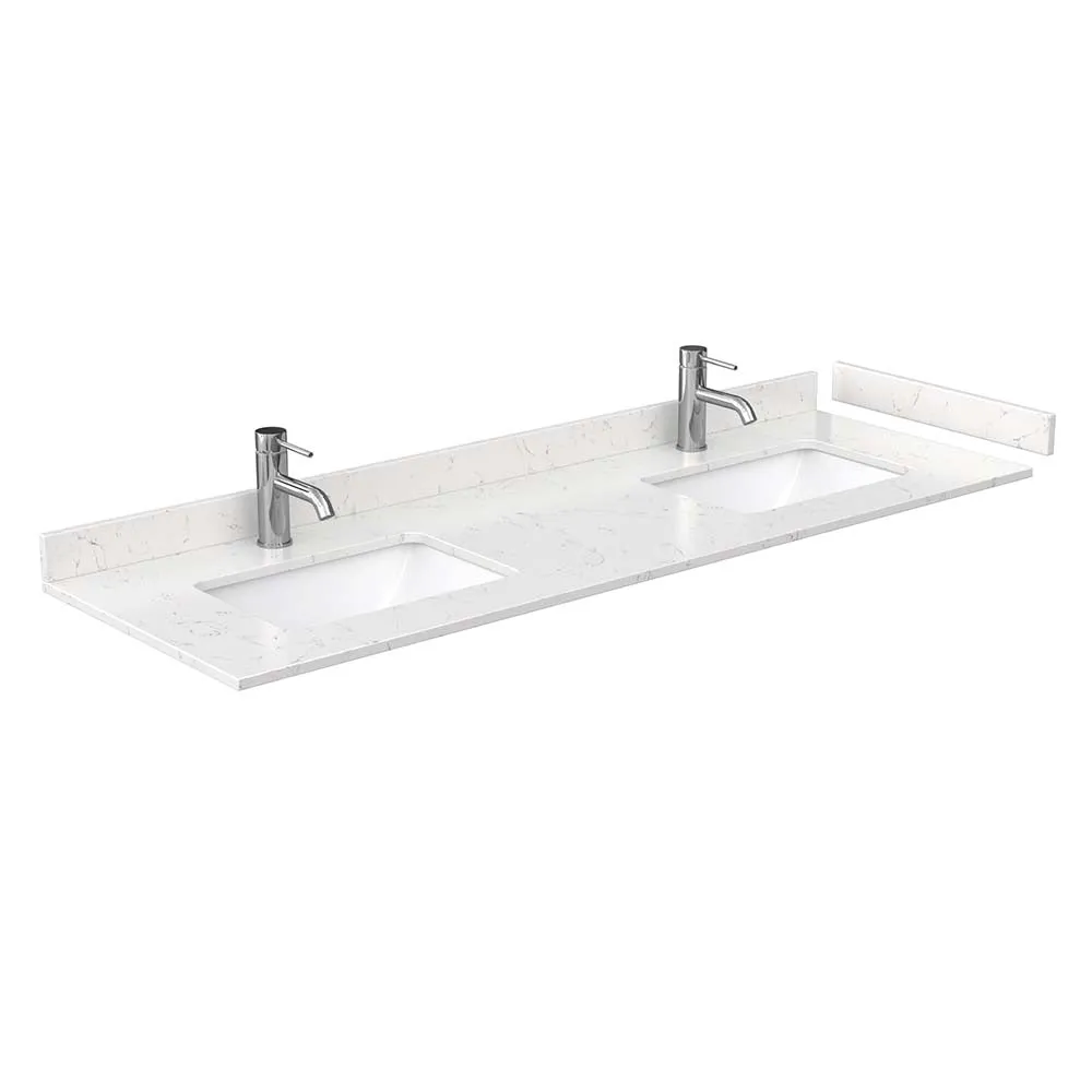 Beckett 66 Inch Double Bathroom Vanity in Dark Gray
