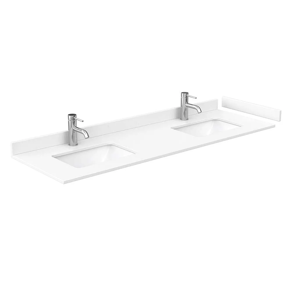 Beckett 66 Inch Double Bathroom Vanity in Dark Gray