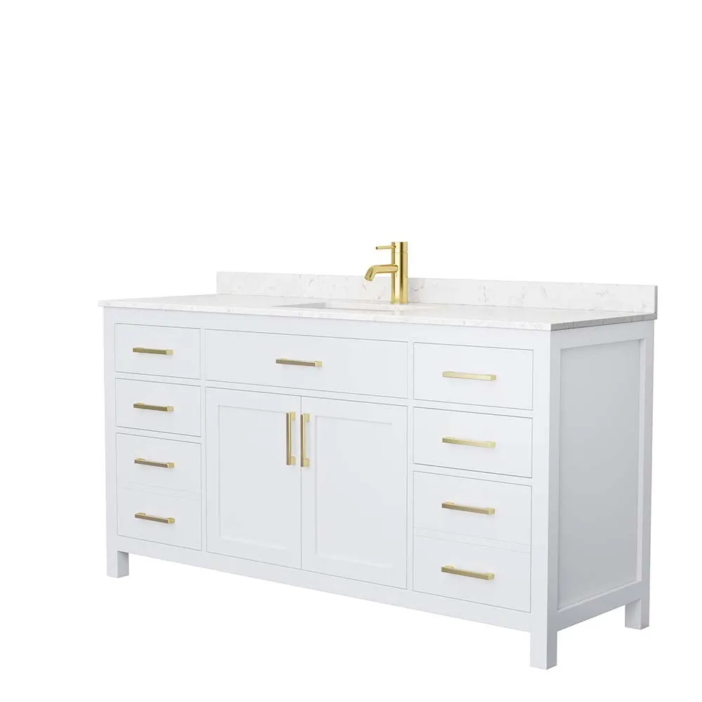 Beckett 66 Inch Single Bathroom Vanity in White