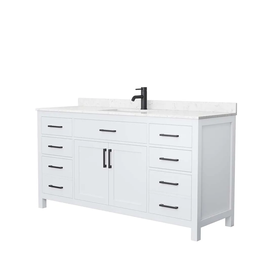 Beckett 66 Inch Single Bathroom Vanity in White