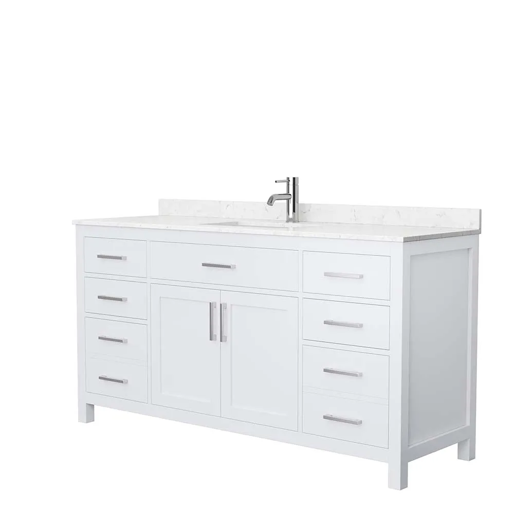 Beckett 66 Inch Single Bathroom Vanity in White