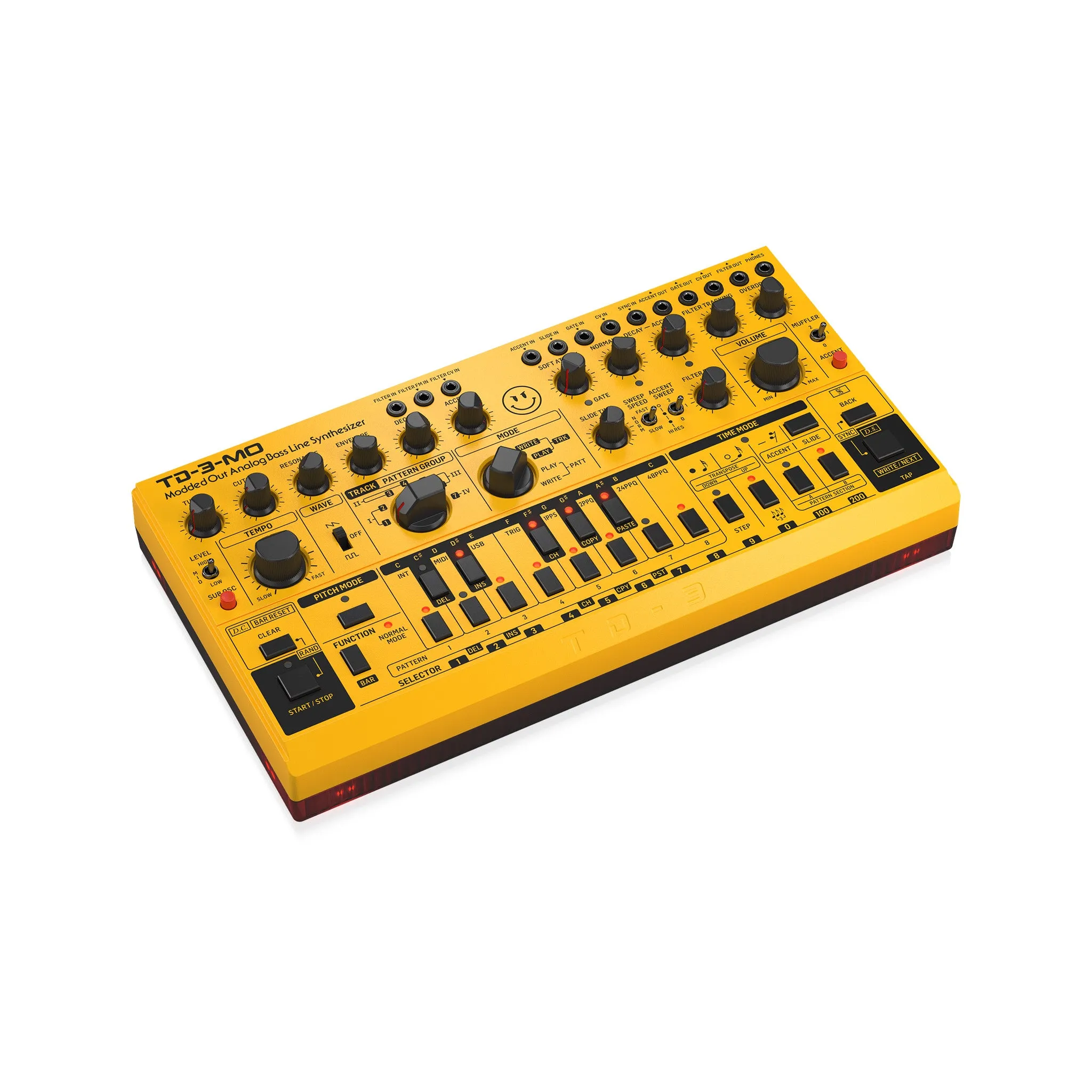 Behringer TD-3-MO-AM Analog Bass Line Synthesizer - Yellow, EU Plug