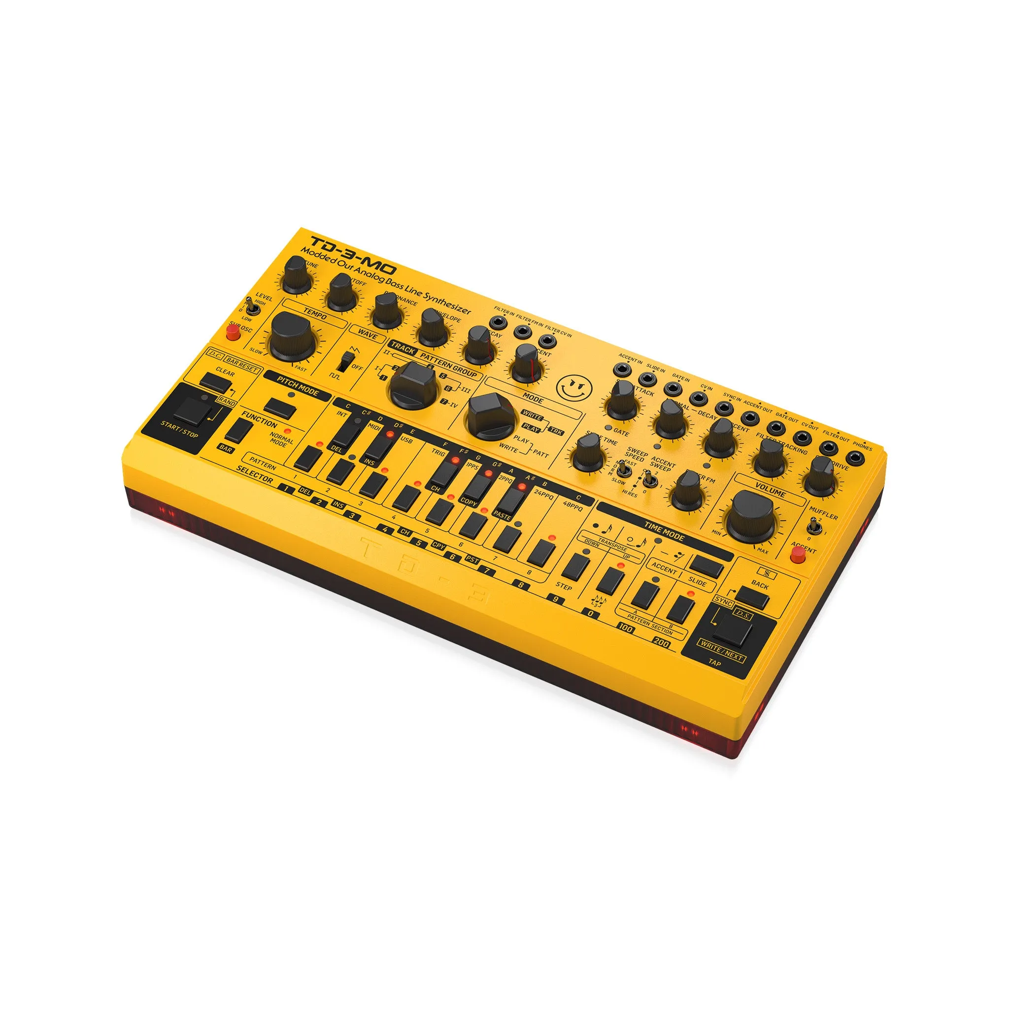 Behringer TD-3-MO-AM Analog Bass Line Synthesizer - Yellow, EU Plug