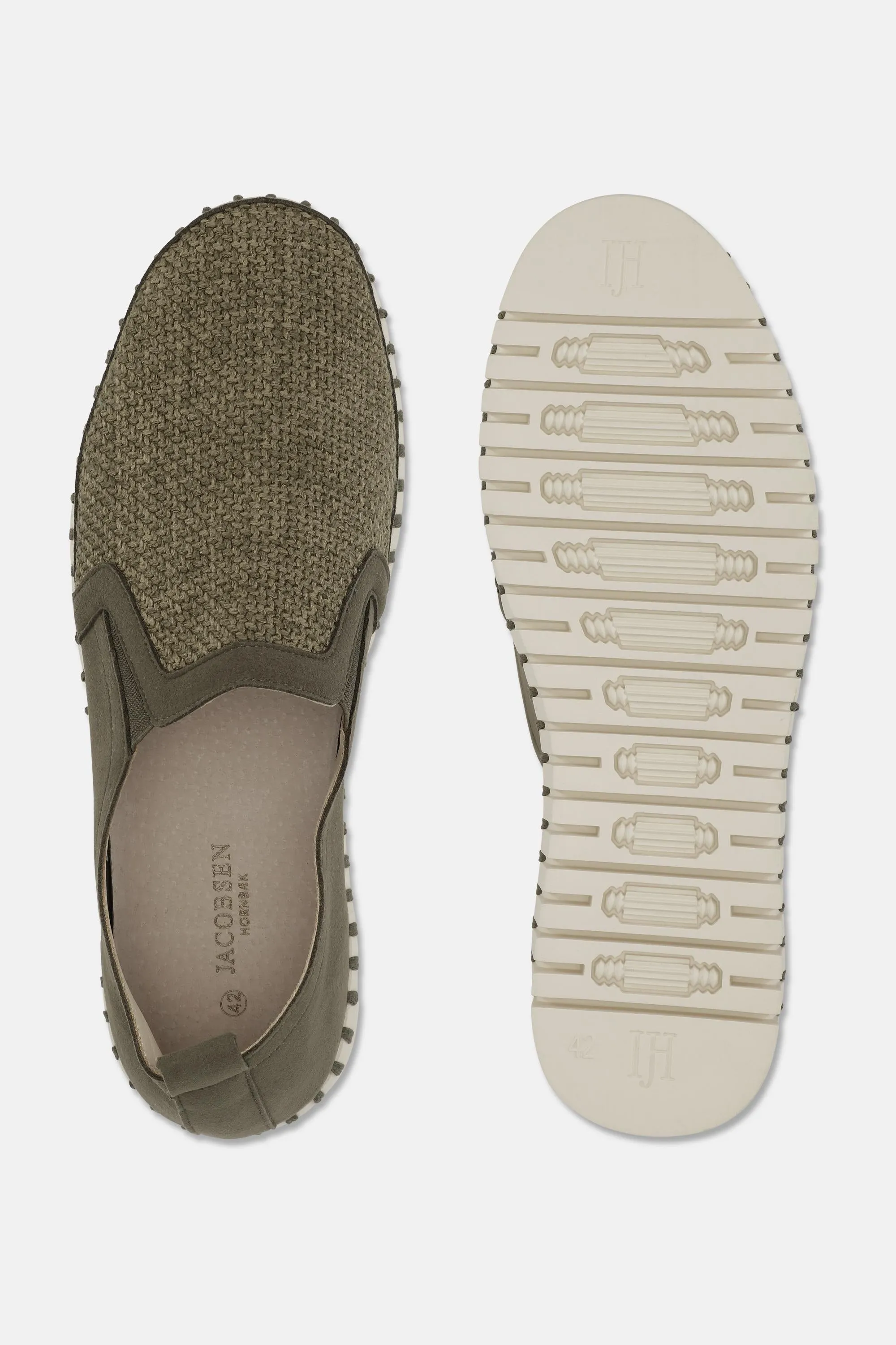 Bekväma Herrskor - Deep Olive Pearled Ivory