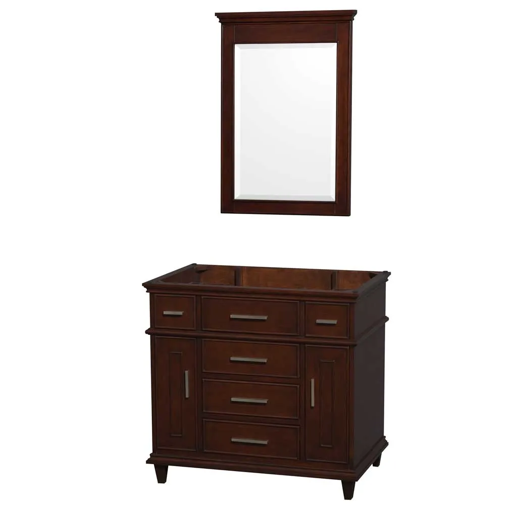 Berkeley 36 Inch Single Bathroom Vanity in Dark Chestnut