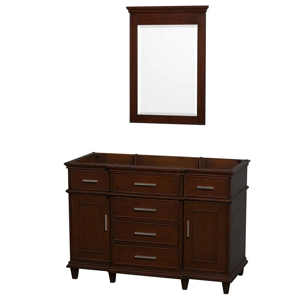 Berkeley 48 Inch Single Bathroom Vanity in Dark Chestnut