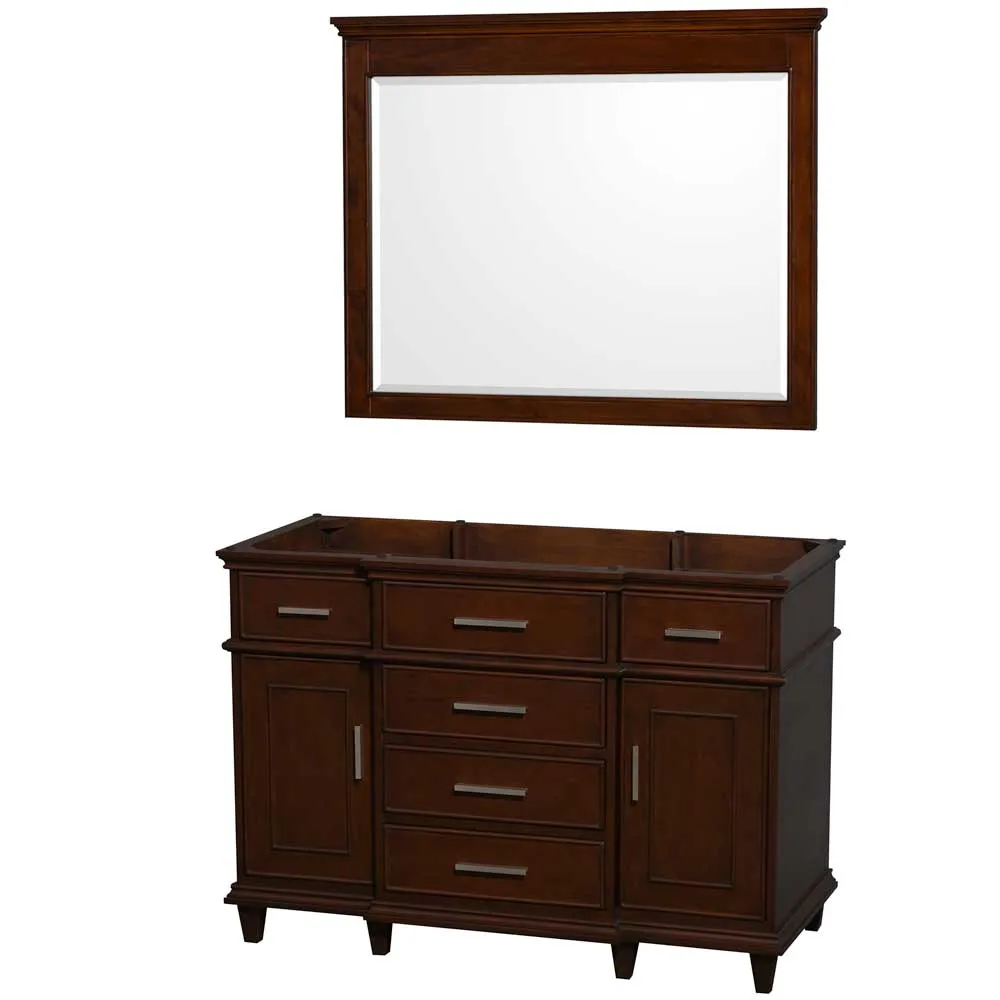 Berkeley 48 Inch Single Bathroom Vanity in Dark Chestnut