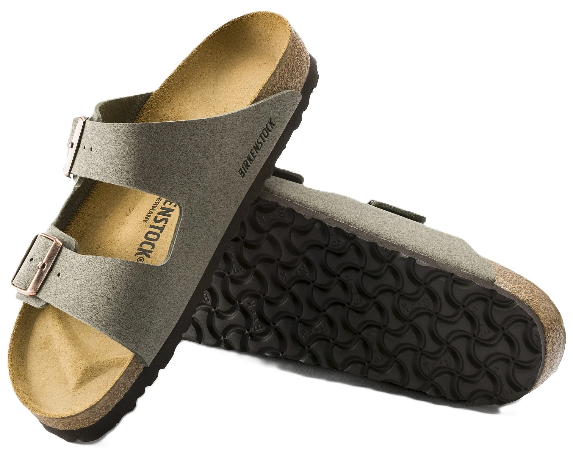 Birkenstock Arizona Sandals - Stone Birkibuc | Comfortable Cork Footbed
