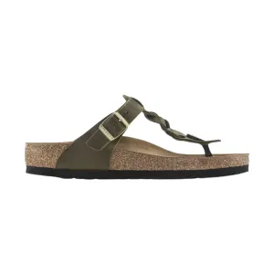 Birkenstock Gizeh Braided Sandals - Oiled Leather Olive