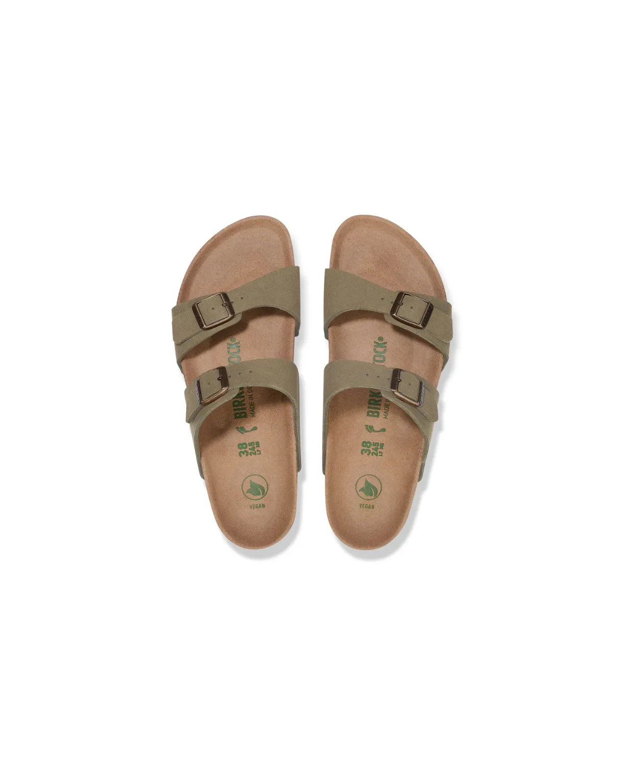 Birkenstock Sydney Synthetic Pine Green Vegan Sandals