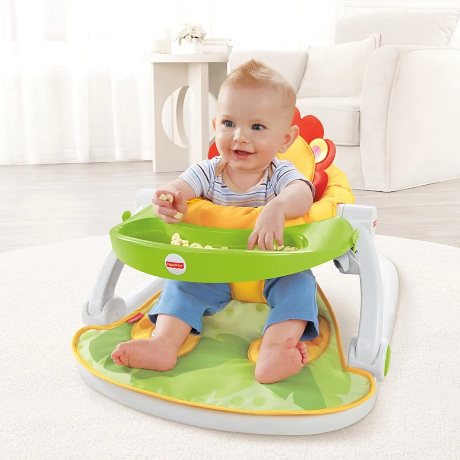 Brand new Fully Assembled, no Box! Fisher-Price Sit-Me-Up Floor Seat with Tray, Lion!