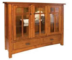 Brunswick - Amish Handcrafted Display High Buffet Cabinet
