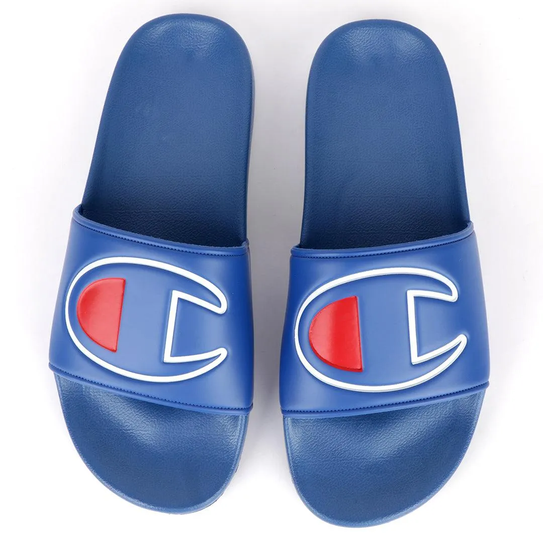 Champ Life Circle Logo Ipo Men's Slides -Blue