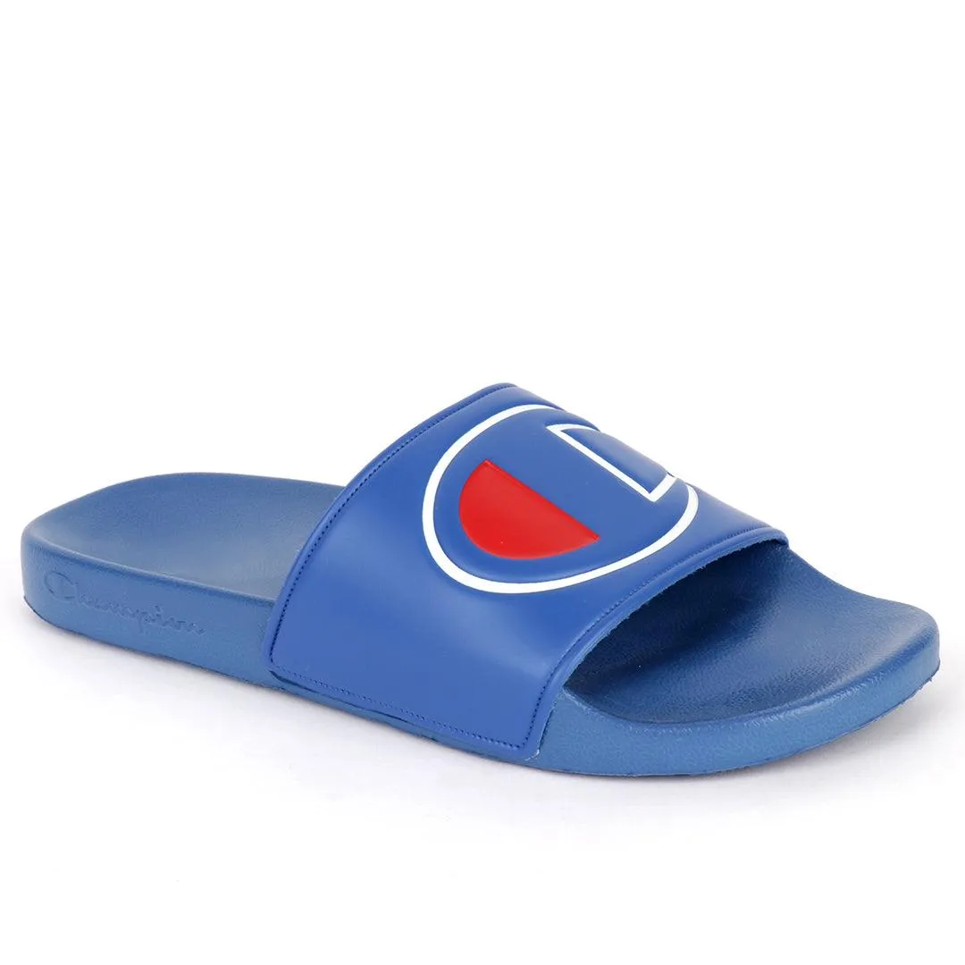 Champ Life Circle Logo Ipo Men's Slides -Blue