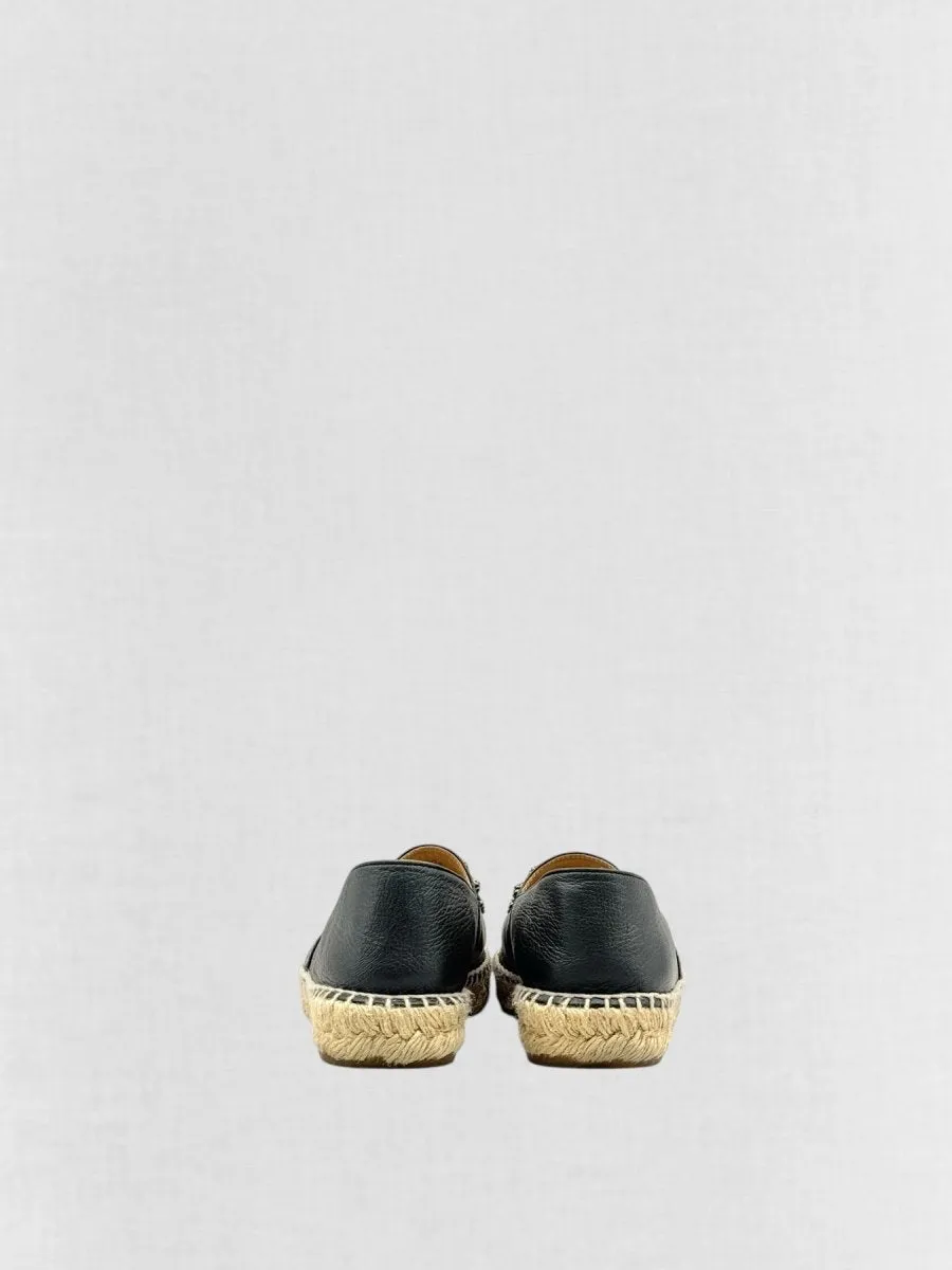 CHANEL Espadrille Black Flats 38
