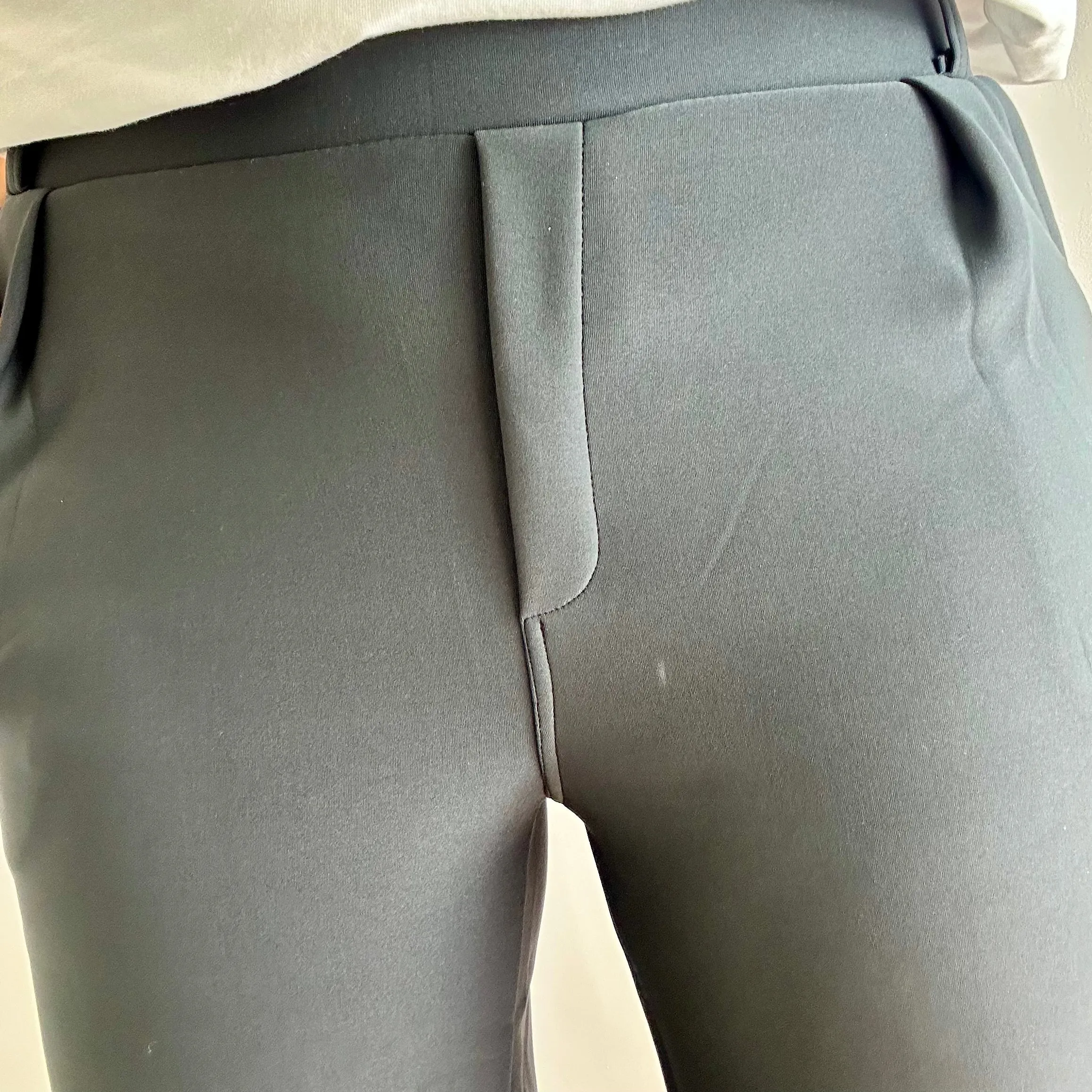 CHARCOAL GREY TAILORED STRETCHY TROUSERS