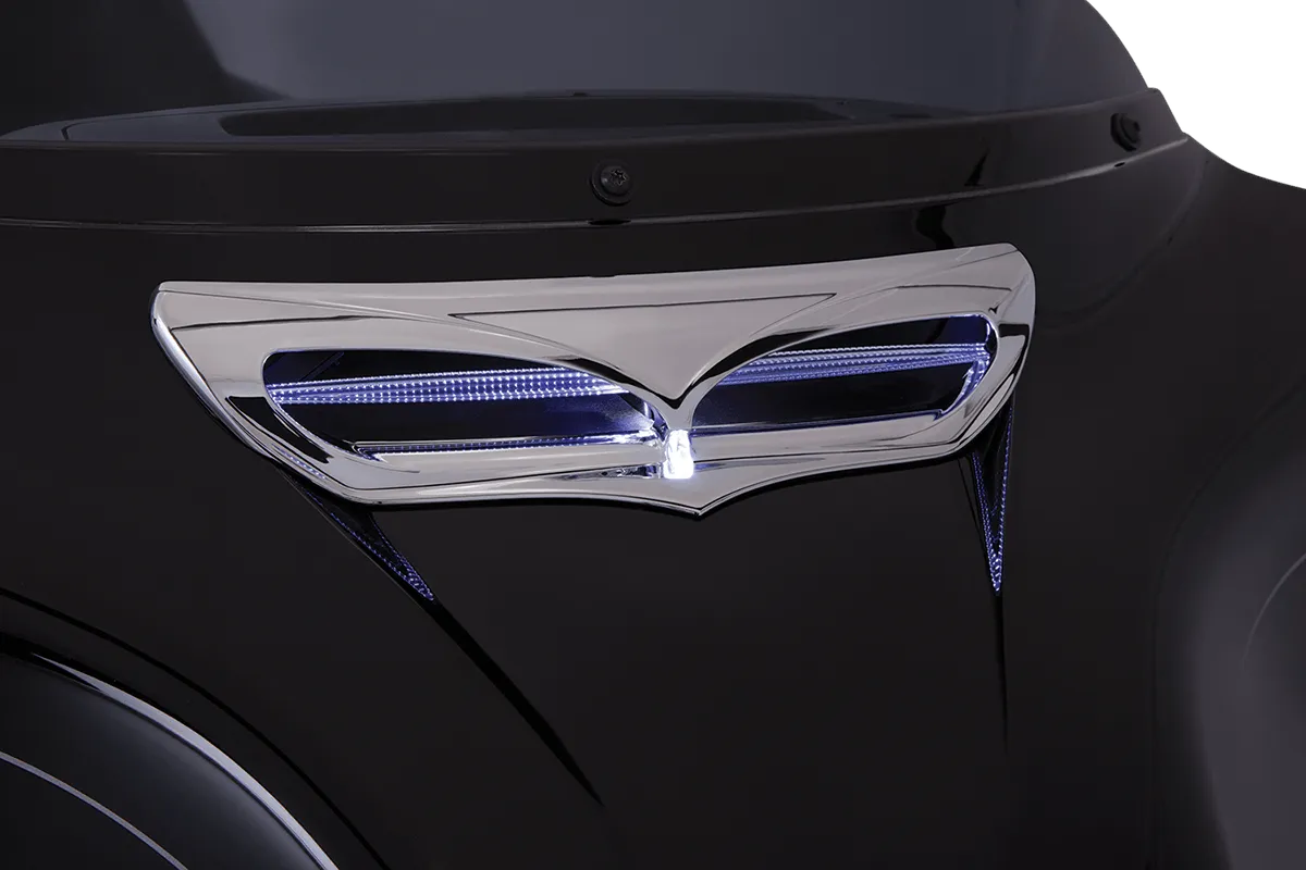 Ciro 40010 Fairing Vent Trim with LED - Chrome