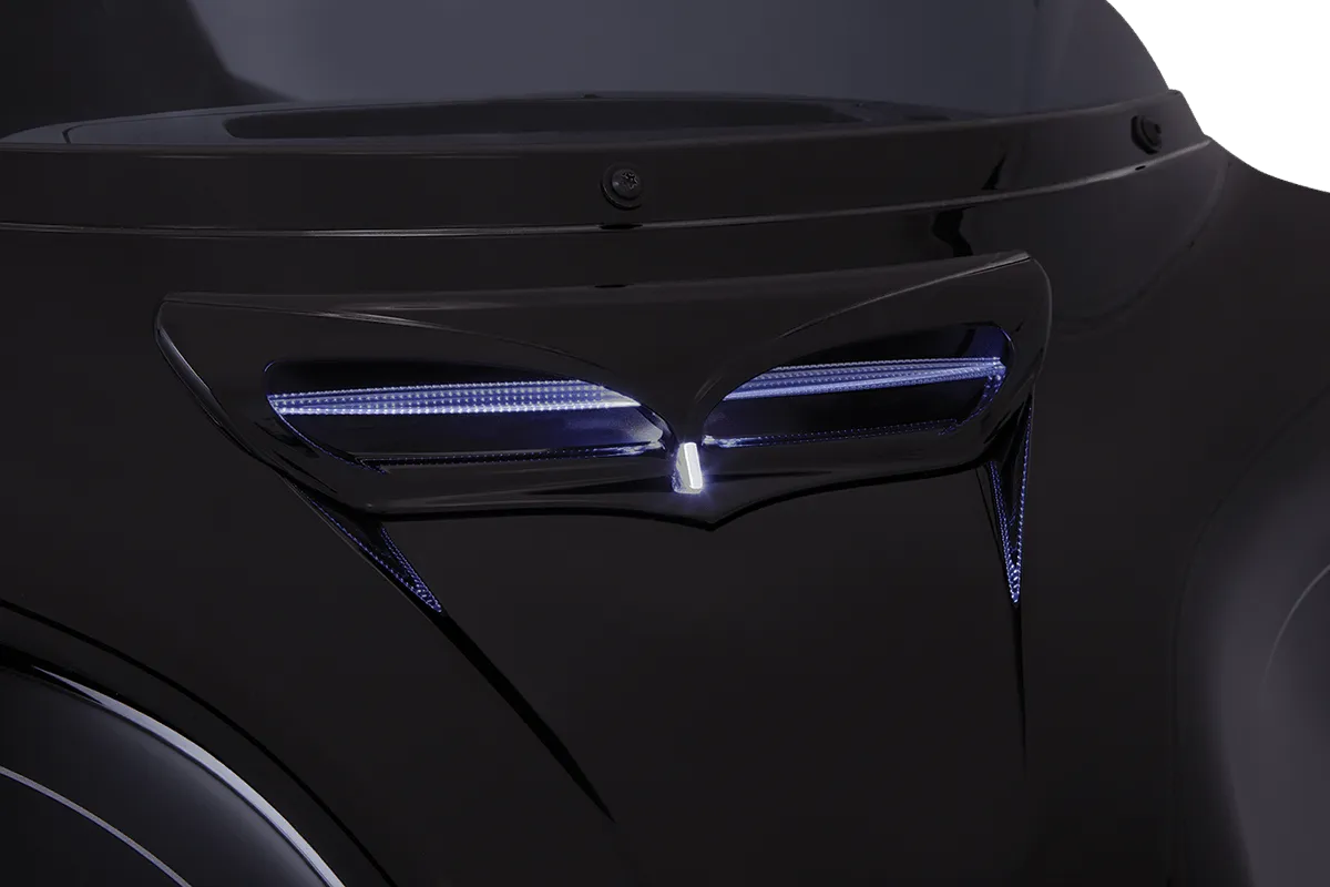 Ciro 40012 Fairing Vent Trim with LED - Black