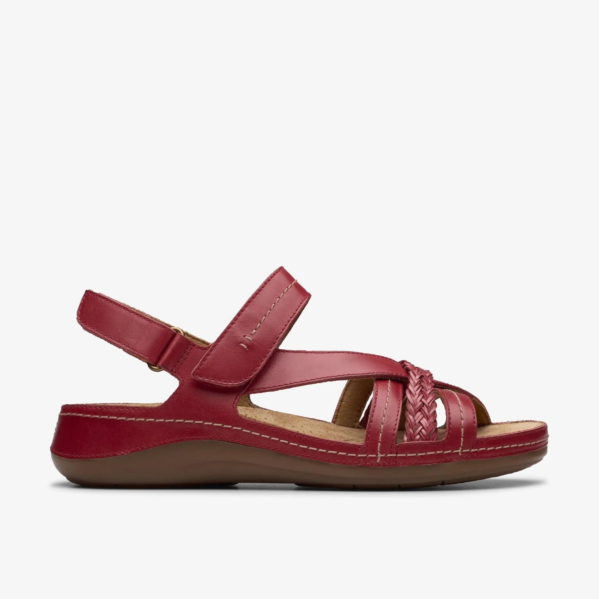 Clarks Cecily Strap in Red & Blue