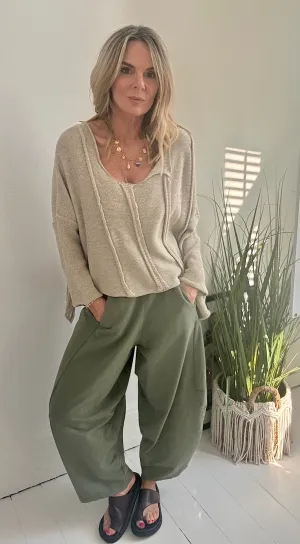 Cocoon Pant - khaki