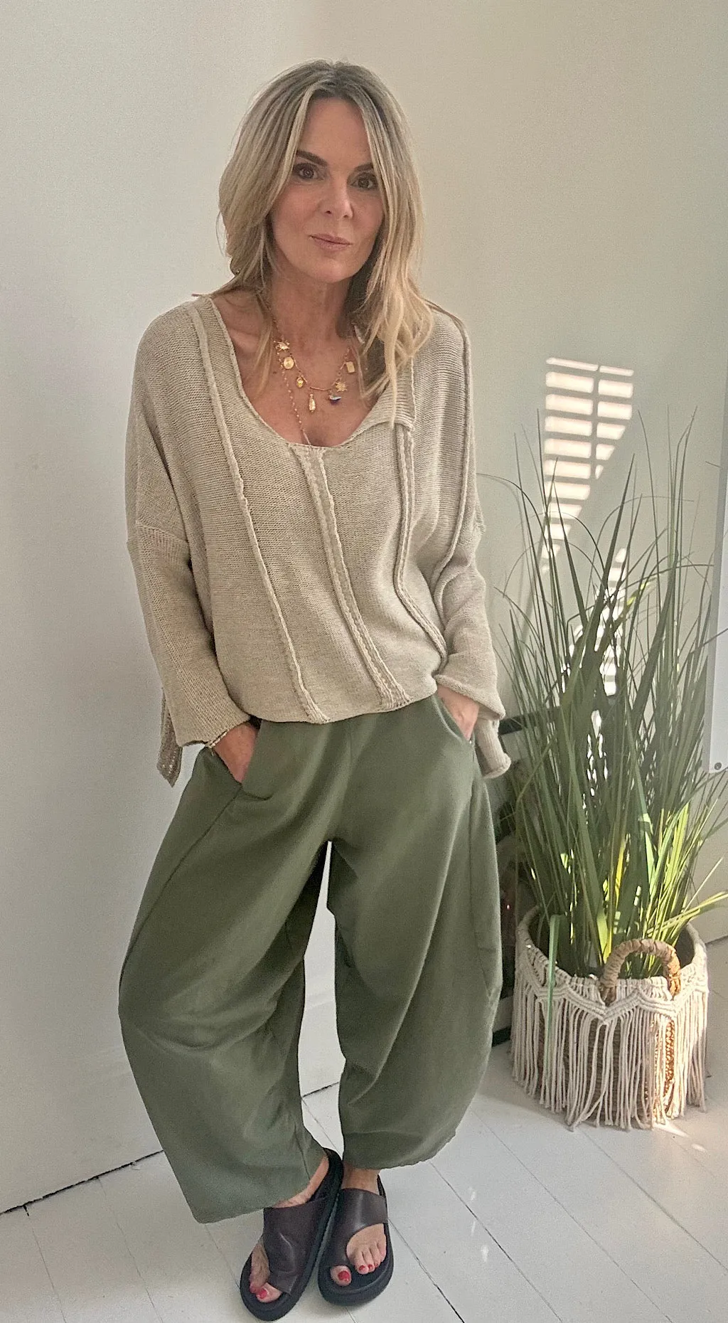 Cocoon Pant - khaki