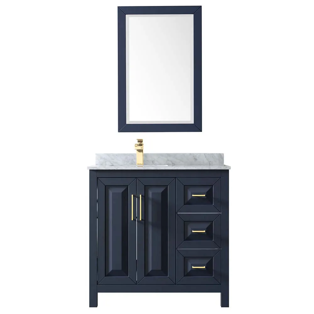 Daria 36 Inch Single Bathroom Vanity in Dark Blue
