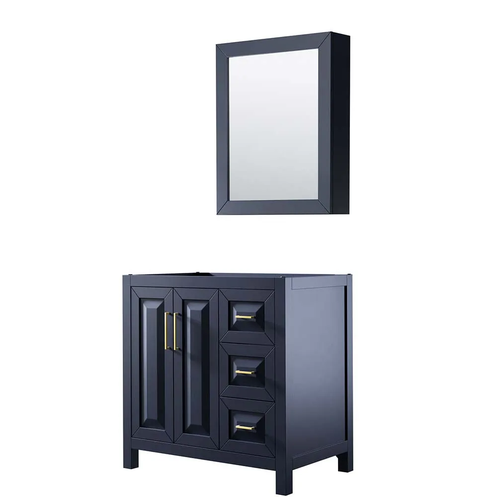 Daria 36 Inch Single Bathroom Vanity in Dark Blue