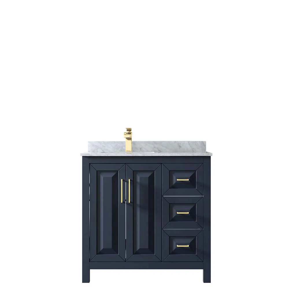 Daria 36 Inch Single Bathroom Vanity in Dark Blue