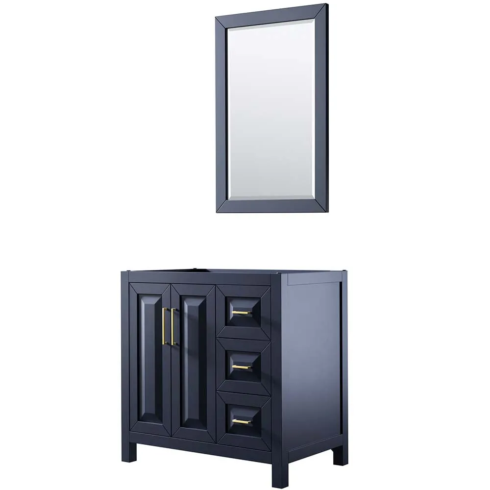 Daria 36 Inch Single Bathroom Vanity in Dark Blue