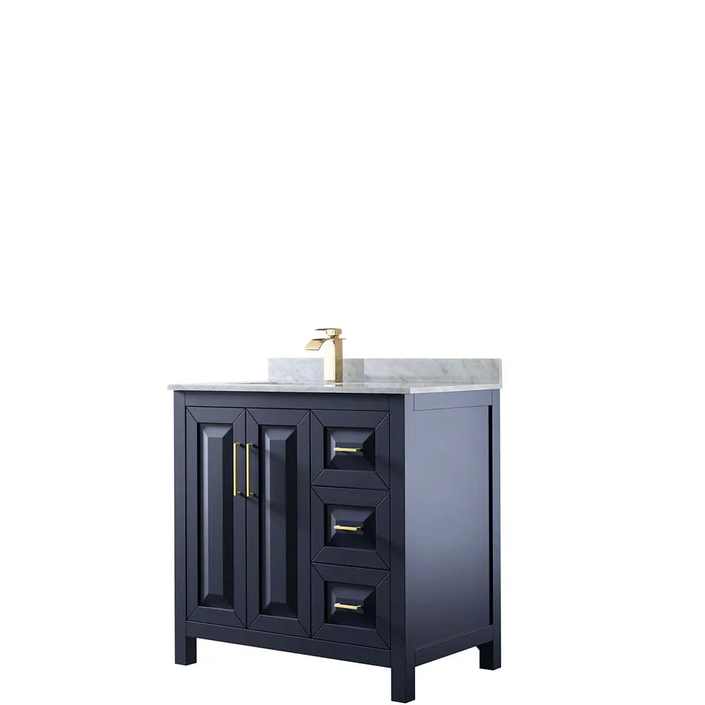 Daria 36 Inch Single Bathroom Vanity in Dark Blue