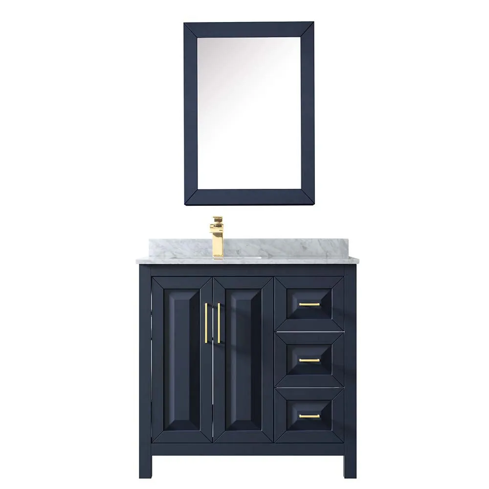 Daria 36 Inch Single Bathroom Vanity in Dark Blue