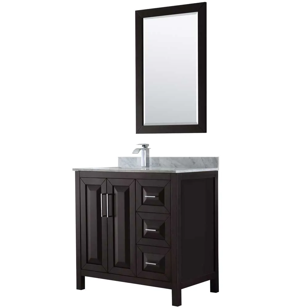 Daria 36 Inch Single Bathroom Vanity in Dark Espresso