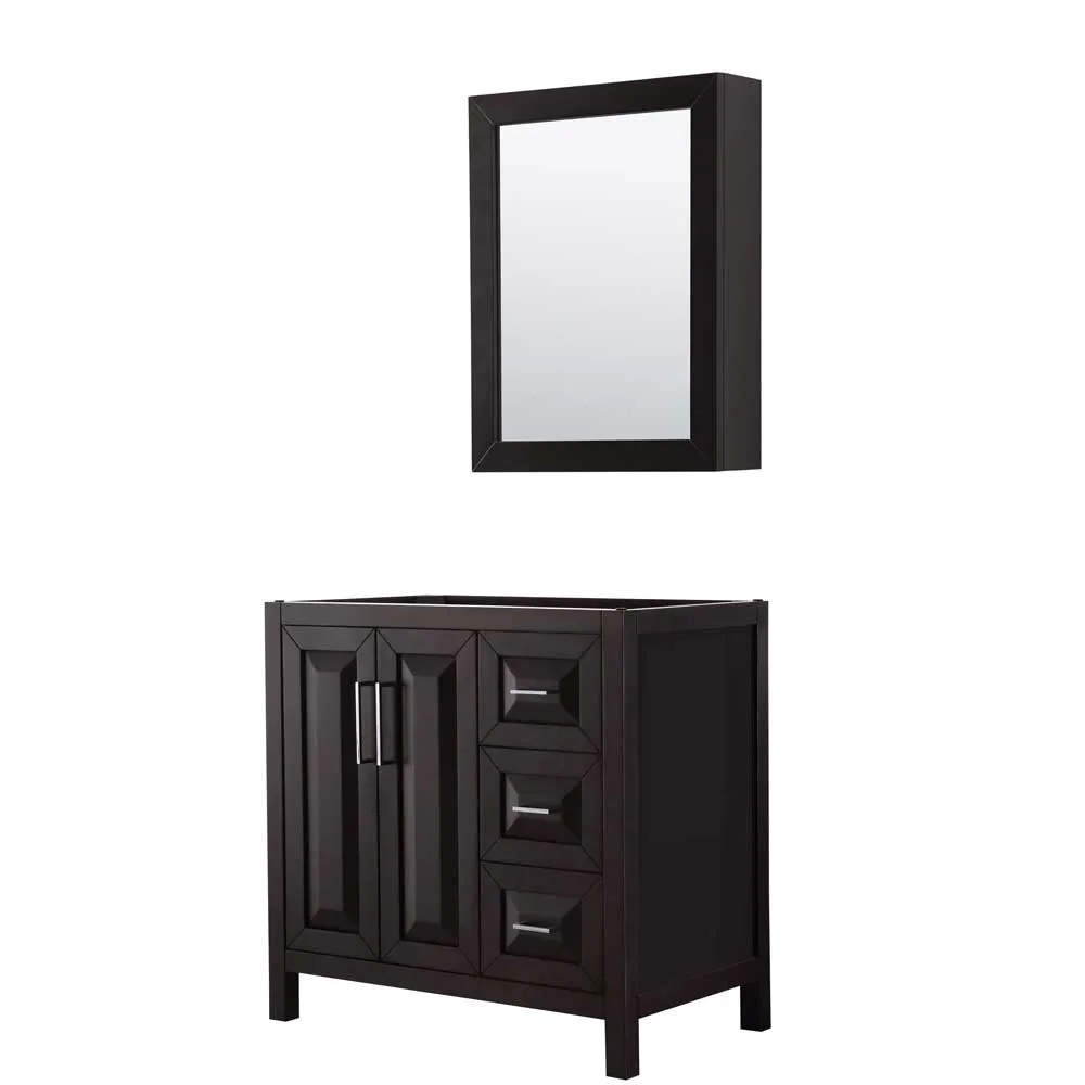 Daria 36 Inch Single Bathroom Vanity in Dark Espresso