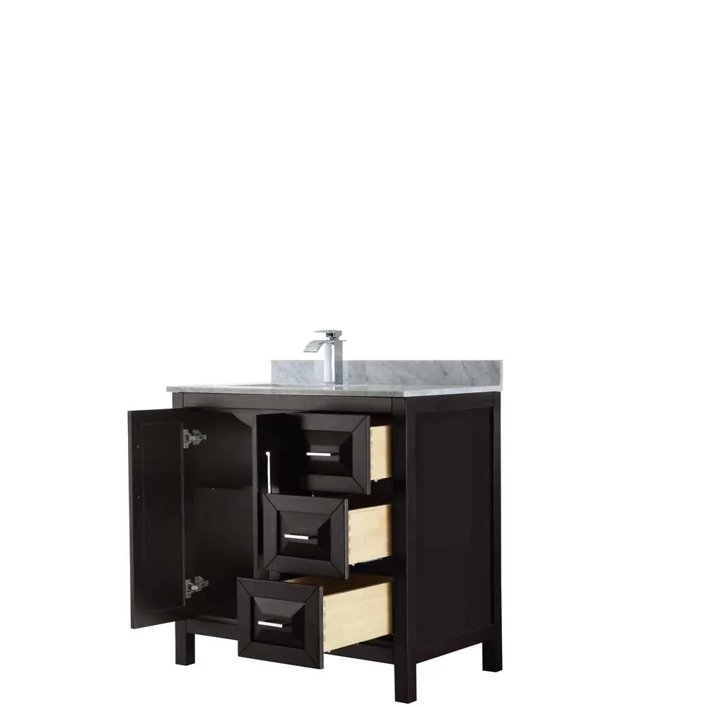 Daria 36 Inch Single Bathroom Vanity in Dark Espresso