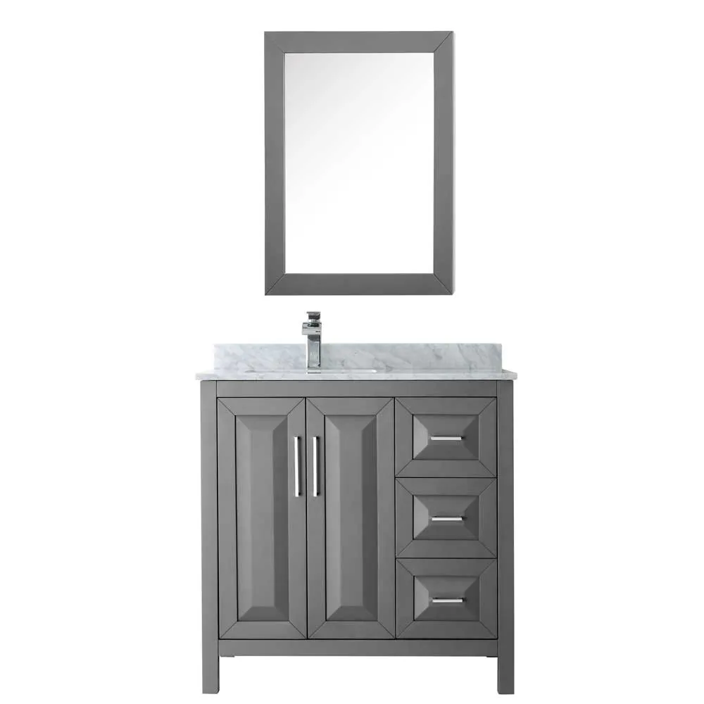 Daria 36 Inch Single Bathroom Vanity in Dark Gray