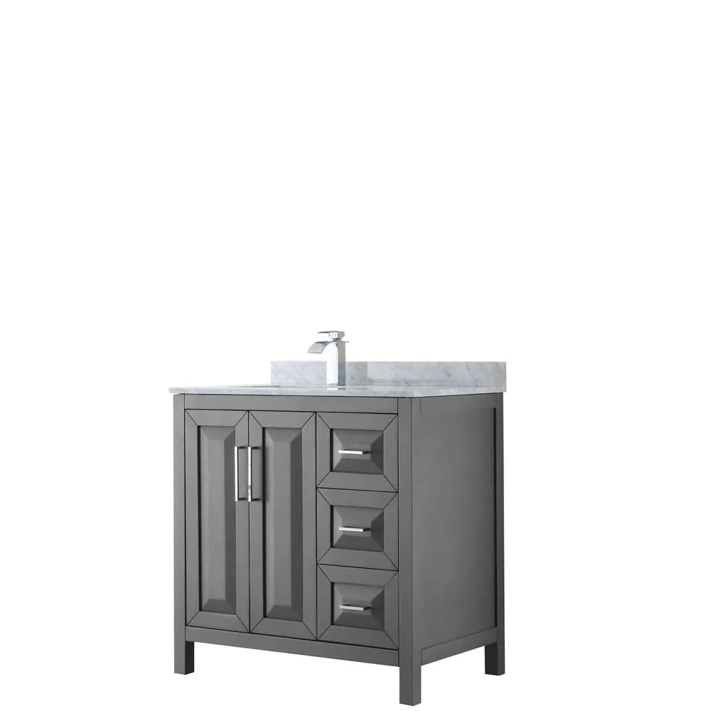 Daria 36 Inch Single Bathroom Vanity in Dark Gray