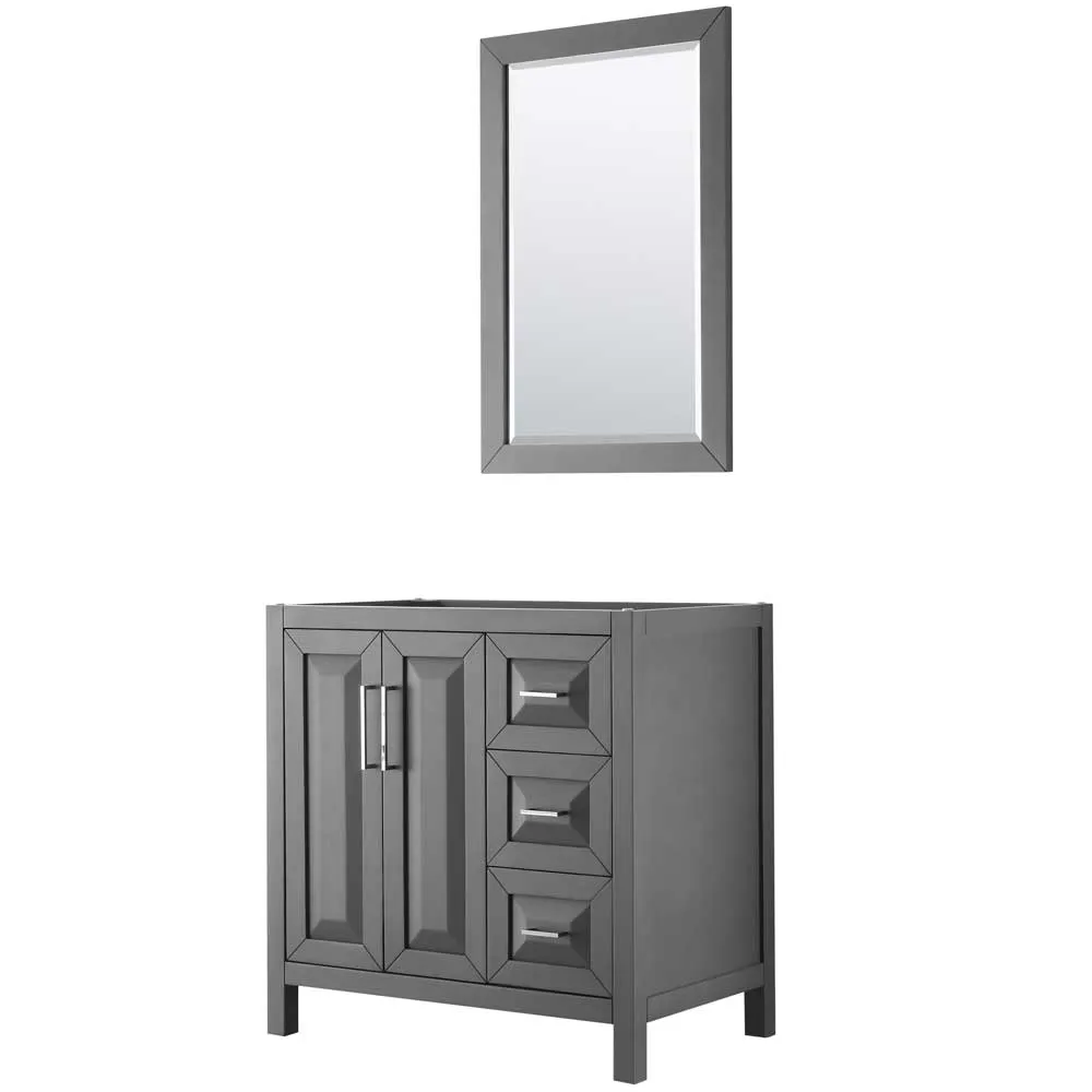 Daria 36 Inch Single Bathroom Vanity in Dark Gray