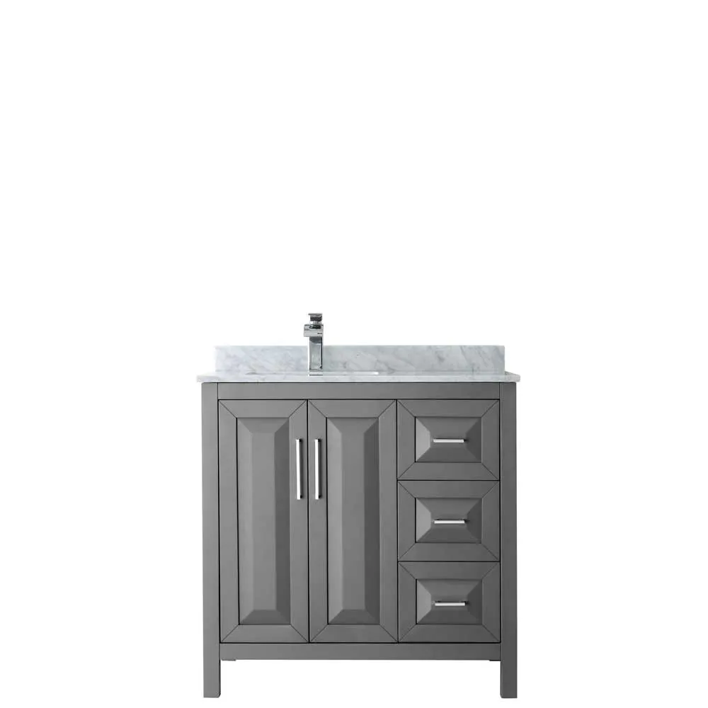 Daria 36 Inch Single Bathroom Vanity in Dark Gray