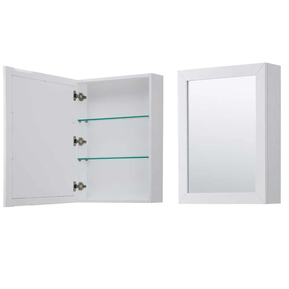 Daria 36 Inch Single Bathroom Vanity in White - Polished Chrome Trim